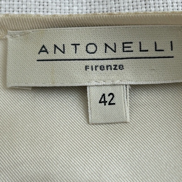 •Antonelli Firenze Silk Lace cream Short Sleeve Top Blouse S… - Picture 6 of 14